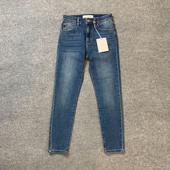 KanCan Jeans Womens 24 Denim Teegan High Rise Cropped Skinny Stretch Zip Fly - Picture 2 of 10